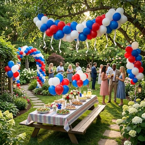 Yehnda Lot de 300 Ballons Bleu Blanc Rouge, 3 Packs de 100 Pièces, Ballons en Latex pour Décoration de Fête, Fête Nationale 14 Juillet, Anniversaire et Événements Sportifs – vue 3