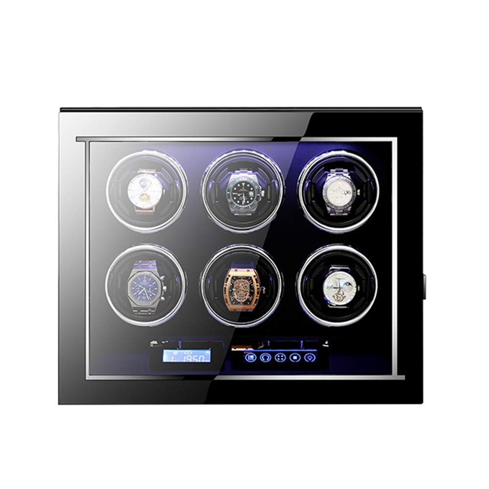 Caja de bobinador de rotación automática para regalar a amantes de relojes mecánicos 8