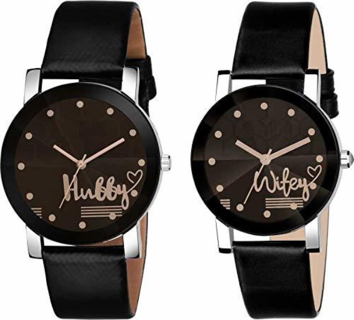 Unisex Watch Hubby & Wifey Watch for Couple Pack of 2 (B0CVX9CPLK) Amazon Price History, Amazon Price Tracker
