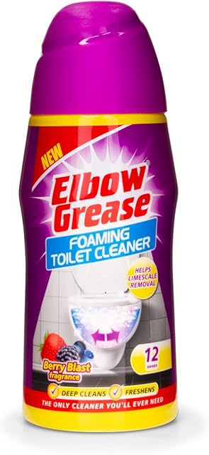 Elbow Grease Foaming Toilet Cleaner, Deep Cleaning Action, Berry Blast Fragrance, 500 G