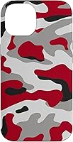 Vista 4 de red camo Print red and Black Camoflage Pattern Phone Case for iPhone 17