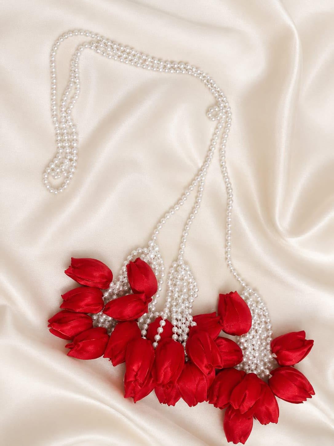 H-STYLE STORE Heavy Red Tulip Design Paranda Parandi Braid Tassles Hair Accessory For Women & Girls Hair Pranda Choti Braid Tassles-image-29