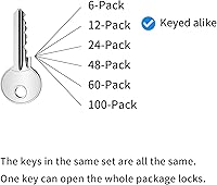 Vista 7 de Padlocks with Same Key, LQYN 12 Pcs Laminated Keyed Padlock (1-9/16", 40mm), Keyed Alike Locks, Normal Shackle, for Storage Locker, Hasp Latch