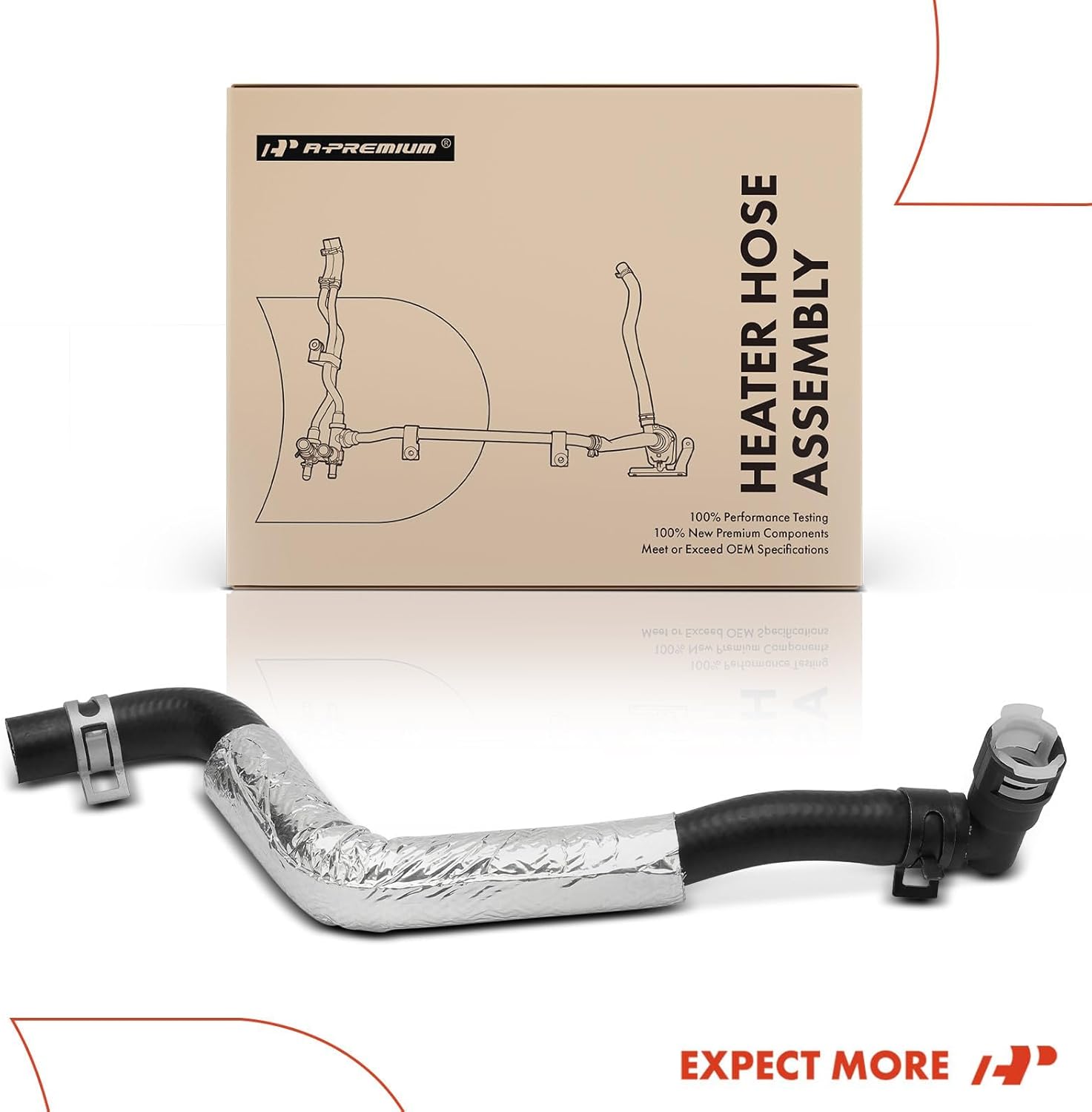 A-Premium Heater Inlet HVAC Heater Hose Pipe Line Assembly with Modular Hose Compatible with Ram 2500 3500 4500 5500 2011-2018, 6.7L, Diesel
