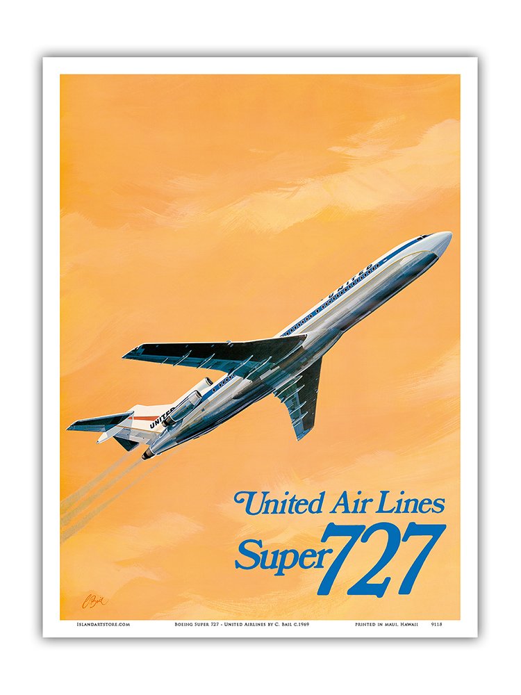 Amazon.com: Boeing Super 727 Jet Airplane - United Airlines