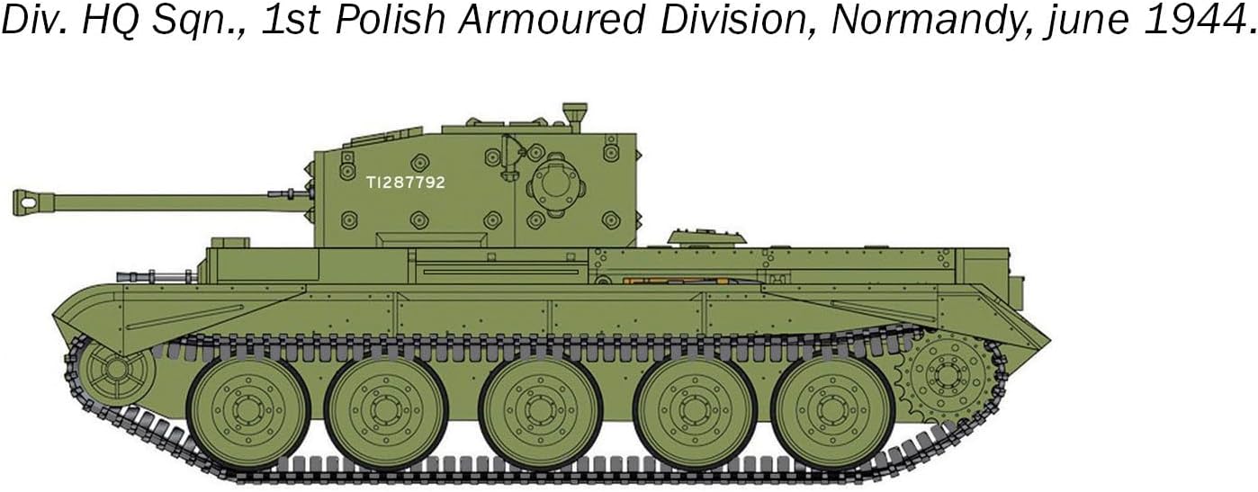Italeri 25754 1:56 Cromwell MK. IV Model Building Kit, Stand Model Building, Crafts, Hobby, Gluing, Plastic Kit, Detailed Military Kit, Tank 1:56