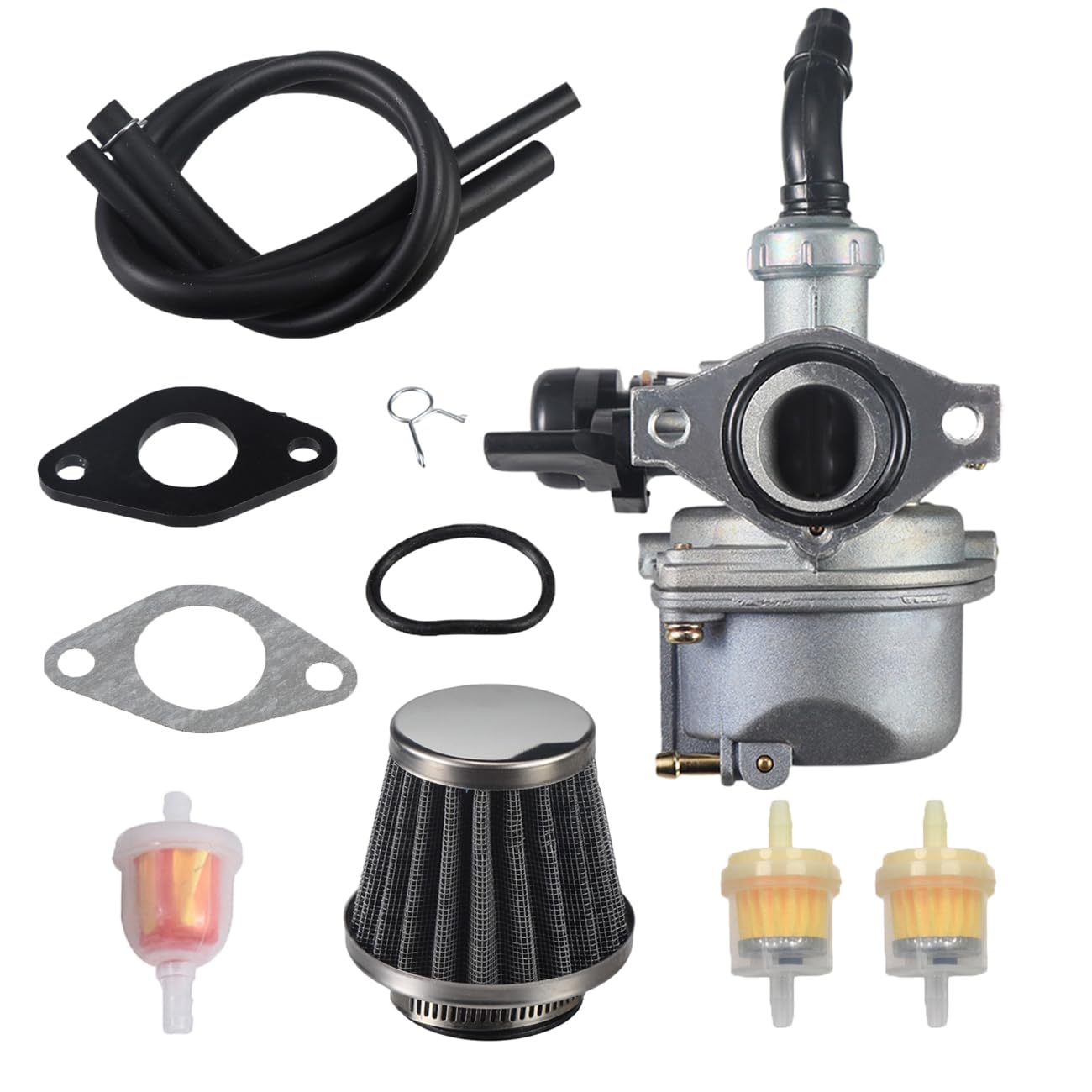 JRL PZ19 - Kit carburatore da 19 mm con filtro dell'aria per ATV Dirt Pit Bike da 50 cc, 70 cc, 90 cc, 110 cc, 125 cc, per TaoTao per Coolster per Apollo per Baja per Kazuma per Falcon per SSR e la