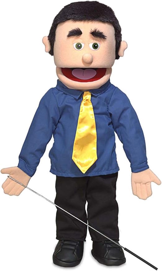 25" George, Peach Dad/Businessman, Full Body, Ventriloquist Style Puppet