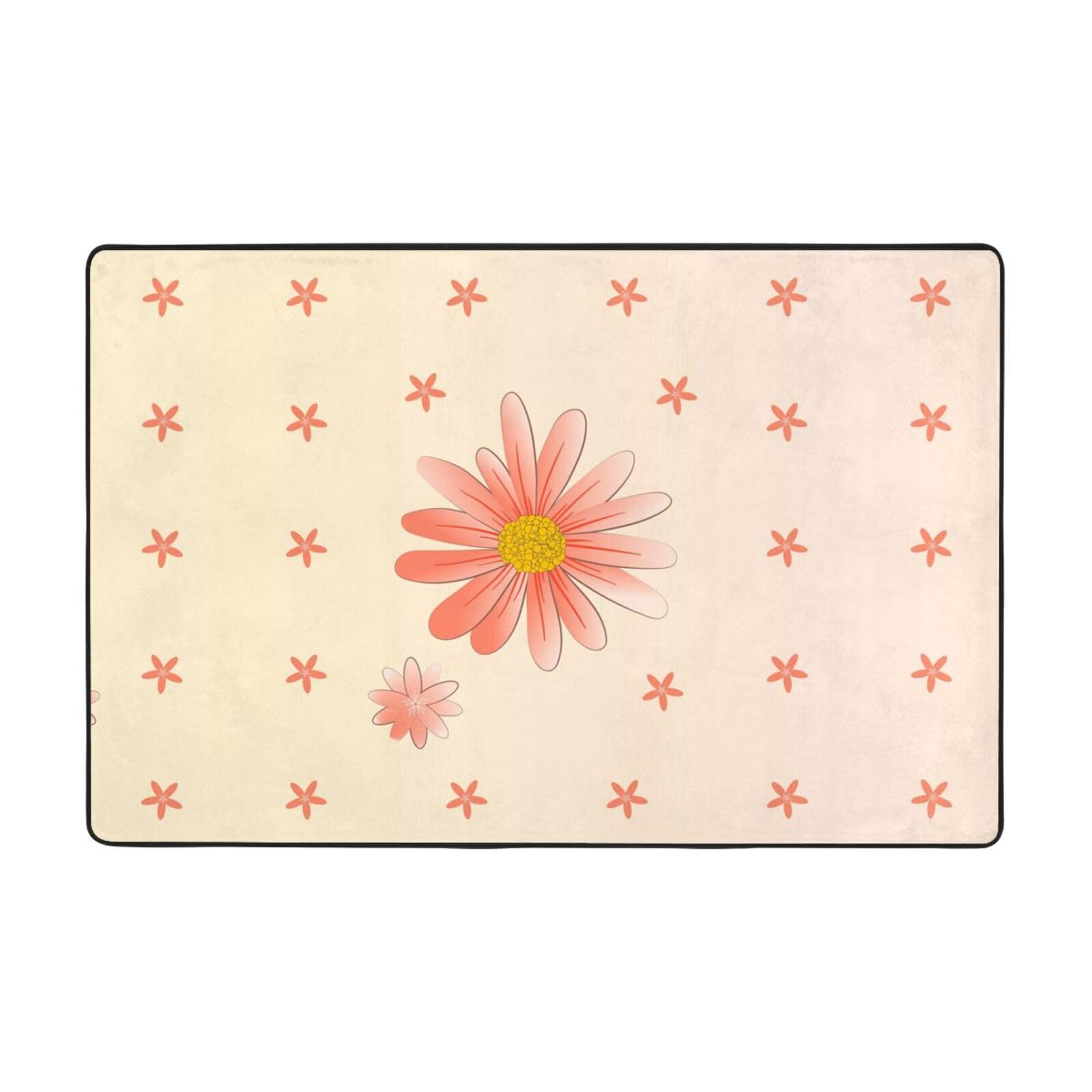 Tapis de sol en flanelle HYTTER 182x121 cm avec motif chrysanthème