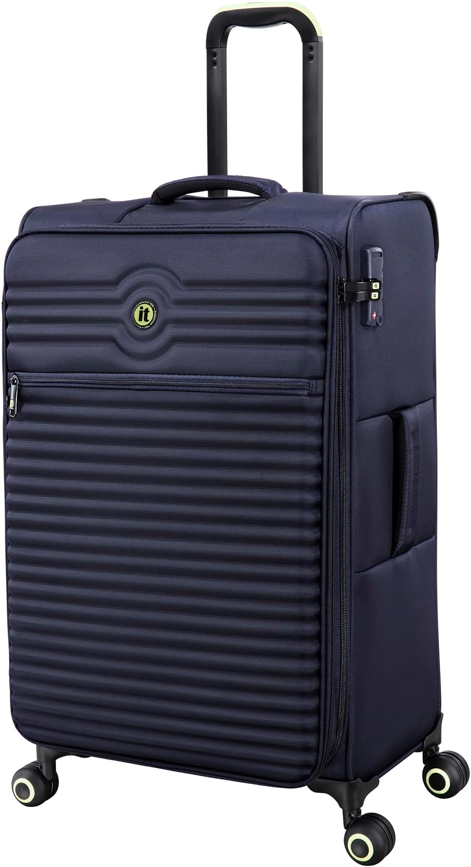 Circulator 28" Softside Checked 8 Wheel Expandable Spinner, Maritime Blue