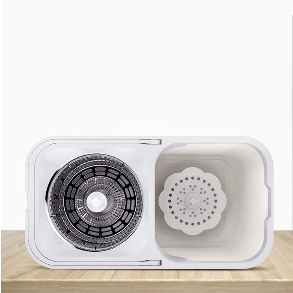 Fregona con centrifugadora， Trapeador Giratorio de 360 Grados, trapeador con rociador for Limpieza Pisos, Juego Cubos giratorios Ruedas y Cabezales Microfibra for Inteligente