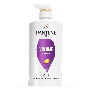 Pantene Pro-V Volume & Body 2 in 1 Shampoo & Conditioner,17.9 fl oz Pump Bottle