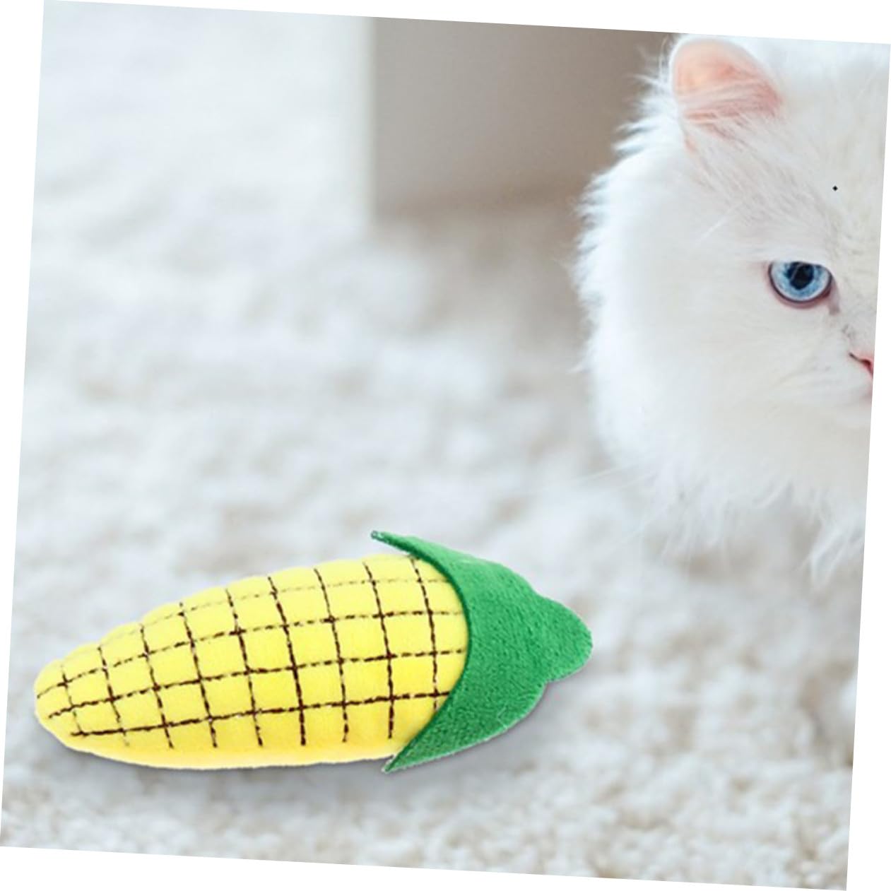 Mipcase 3pièces Jouet Peluche à Herbe à Chat pour Chat Lot de Jouets pour Intérieur Amusant