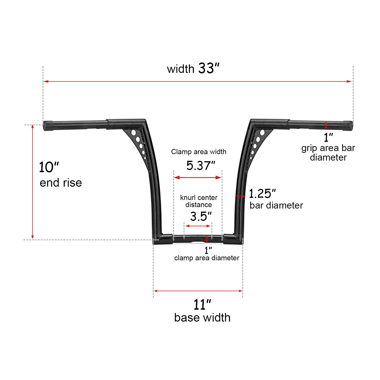 ODYSSEY Ross Boss BMX Lenker – 23,2 Cm, Schwarz, 12D, 22,2 Mm Klemme