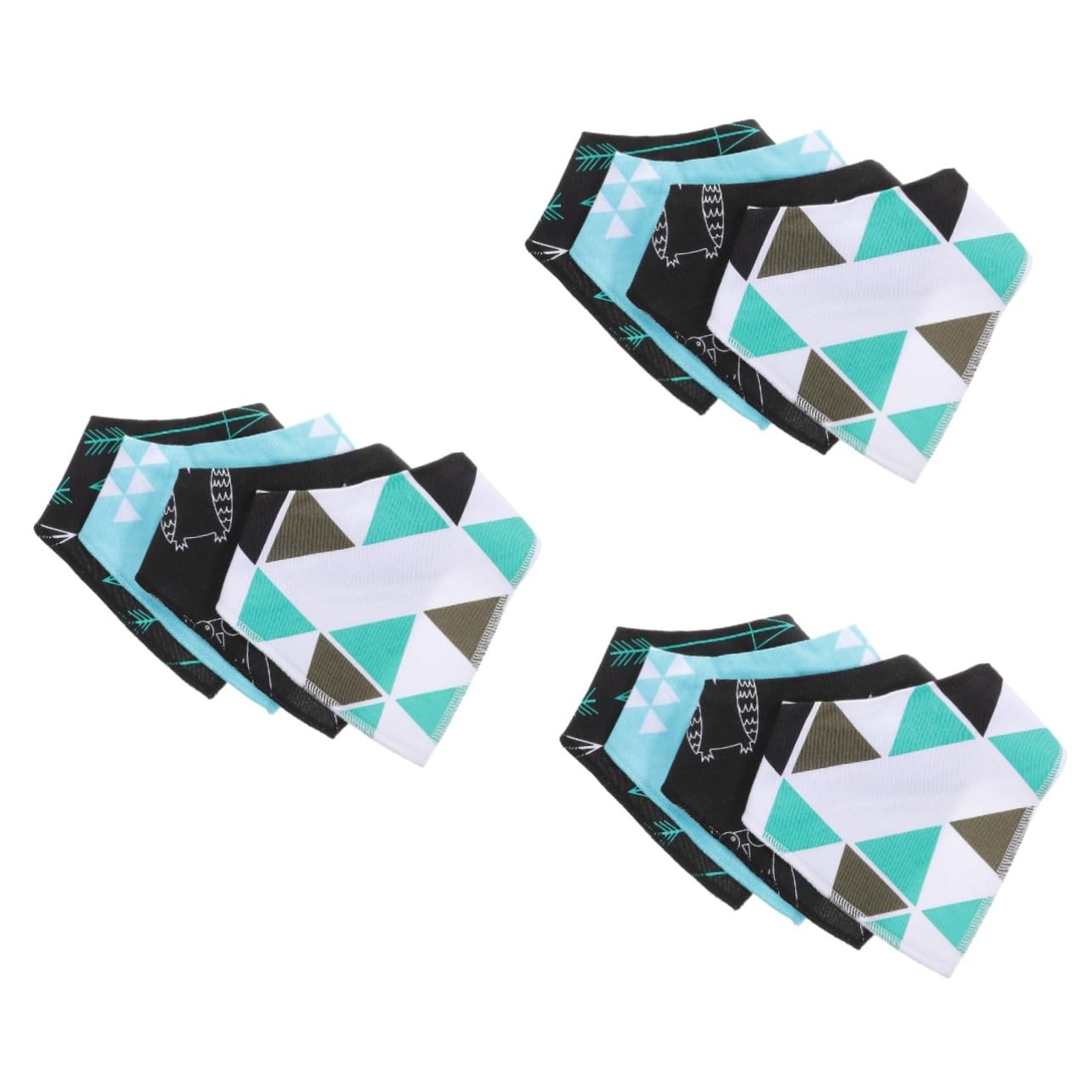 Toyvian 12piezas Baberos De Impermeables De Algodón Bandanas Para Alimentación y Babas Diseño y Suave Para Recién Nacidos Protección Diaria Contra Manchas
