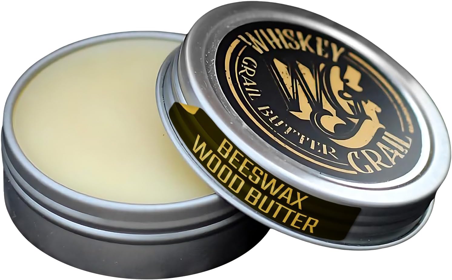 Whiskey Grail - The Grail Butter - Natural Beeswax Polish & Conditioner for Bourbon Cup Care, Featuring Beeswax Wood Finish & Cleaner - Shine & Longevity - Wood Conditioner for Whiskey Cup Uncolored