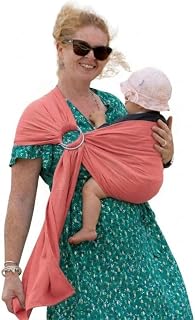 Naturiou Simply Sling, écharpe de portage à anneaux en coton, 3,5 à 15 kg