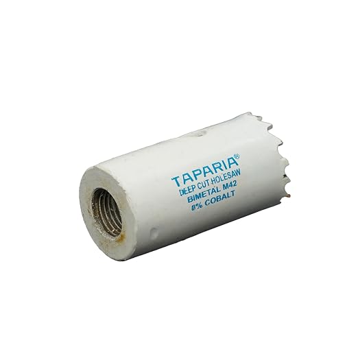 Taparia Bi-Metal Hole Saw Cutter HSBM25 (25 mm Dia)-Variable Pitch Teeth, HSS 8% Cobalt-Precision Cutting Tool for Metal, Wood, Plastic-Professional Grade, DIY