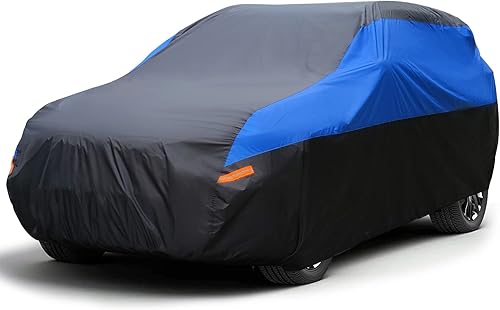 Miniatura 1 de XicBoom Funda impermeable para automóvil SUV para todo tipo de clima, cubierta exterior completa, resistente al viento, para exteriores, protección