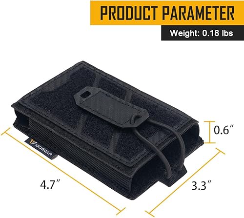 Miniatura 3 de IDOGEAR Bolsa táctica para teléfono Molle, bolsa universal para teléfono inteligente, bolsa de cintura EDC para exteriores, compatible con teléfonos