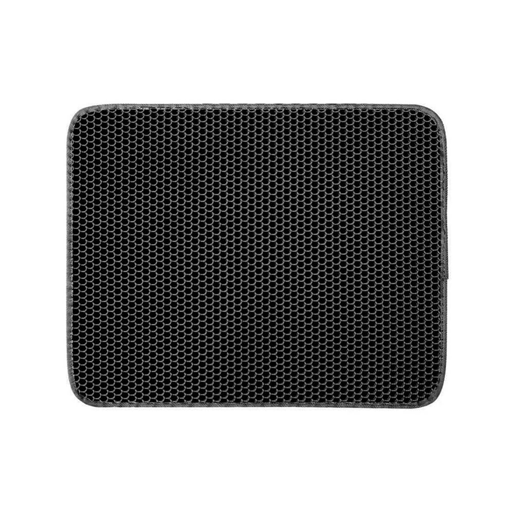 Cat Litter Mat Large Size Pet Toilet Trapping Double Layer Cats Box Pad Product(Black,B-40X50CM)