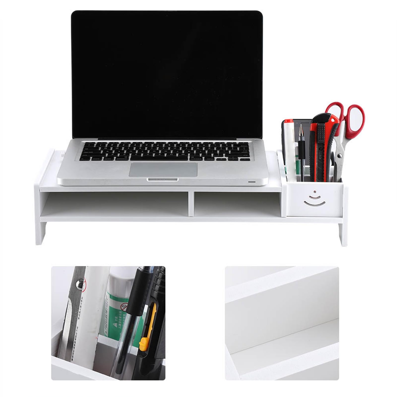 Support ordinateur de bureau et organisateur pour le télétravail