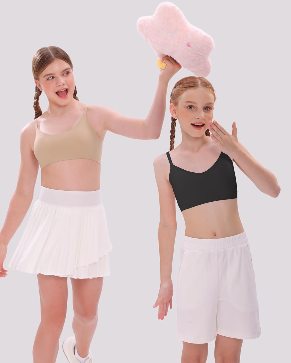 SALIA GIRL Soft Fixed Padding Training Bras for Girls, Seamless Cami Sports Bras for Teens 10-14, Adjustable Strap Design - Image 5