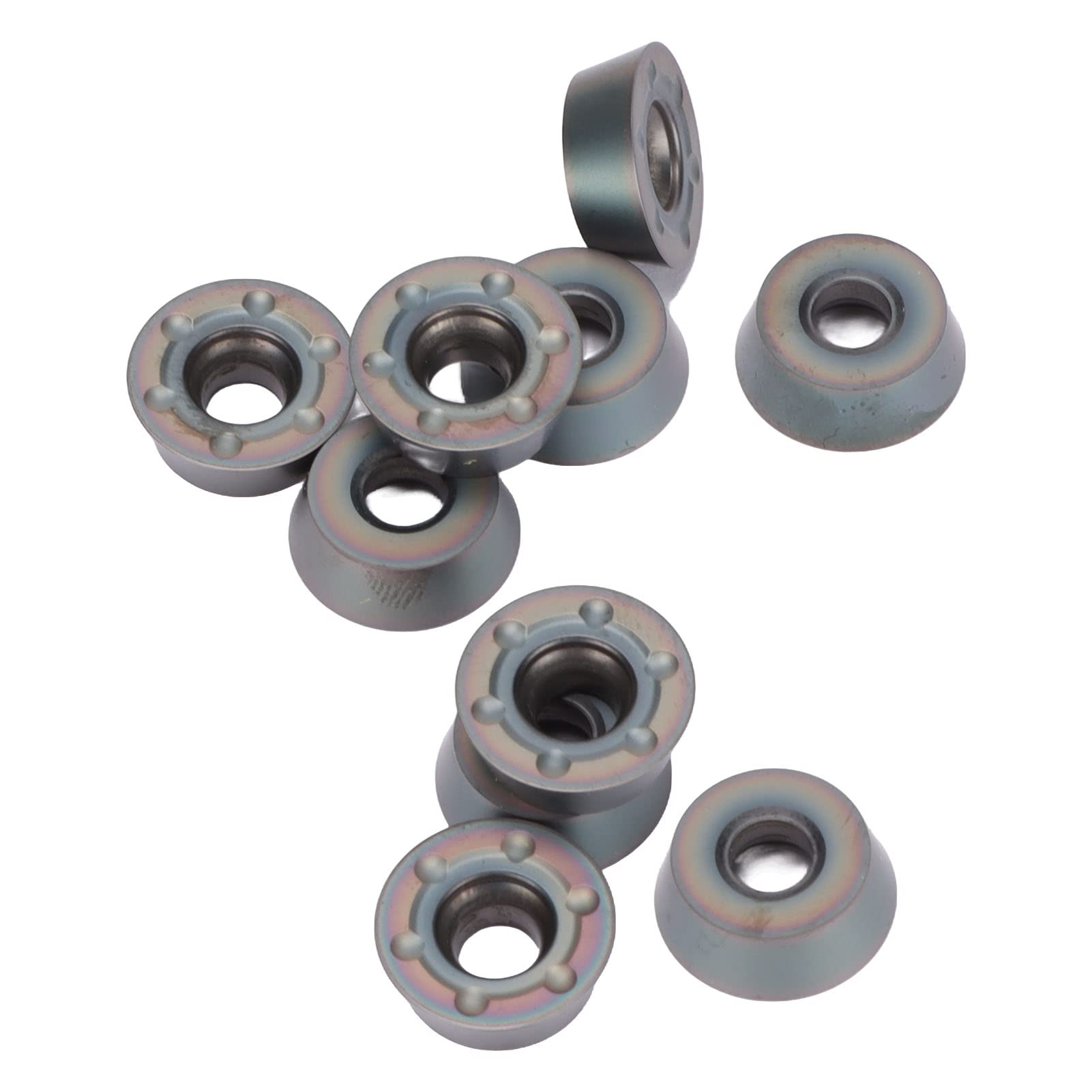 Inserti per tornitura in metallo duro Rivestiti Portautensili per tornio CNC Lavorazione per fresatura di legno e metalli Confezione da 10 inserti in metallo duro per accia