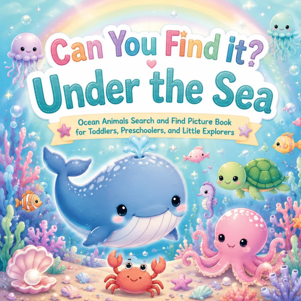 Can You Find It Under the Sea: Ocean Animals Search and Find Picture Book for Toddlers, Preschoolers, and Little Explorers