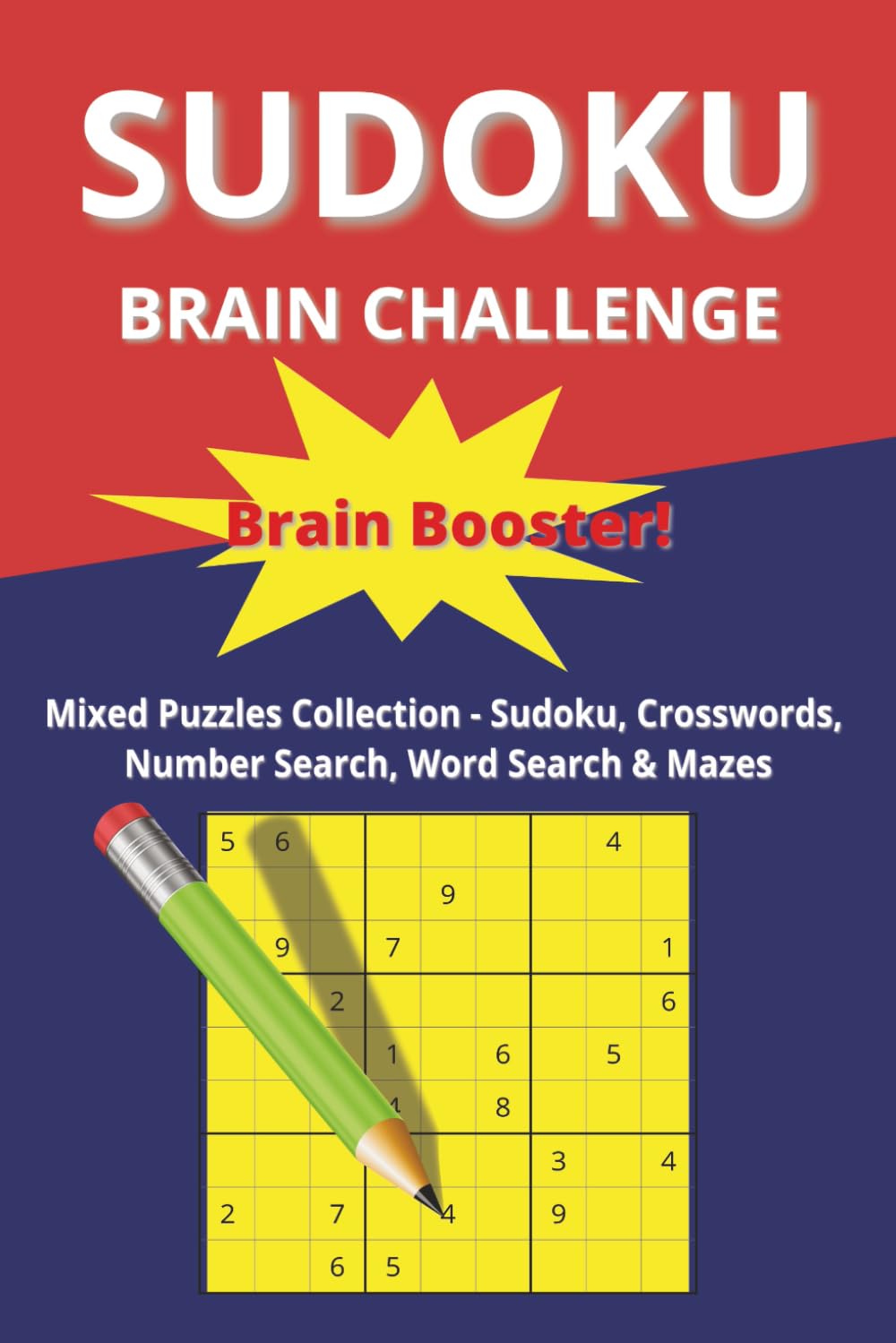 SUDOKU Brain Challenge: Mixed Puzzles Collection - Sudoku, Crosswords, Number Search, Word Search & Mazes