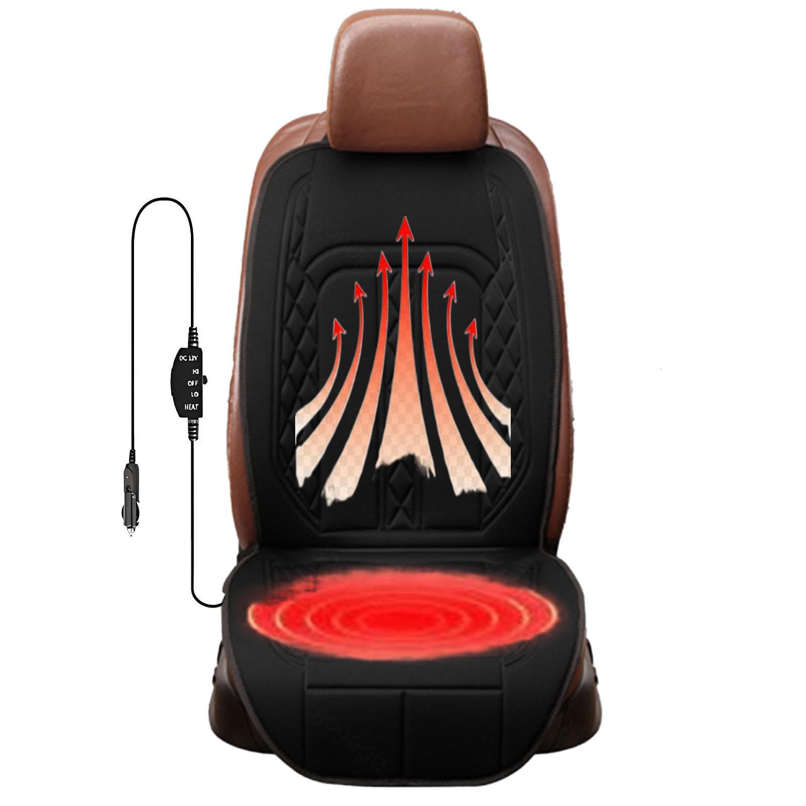 Súper cálido Fundas Asiento Coche Funda de Asiento de Franela súper cálida,Black-singleseatC