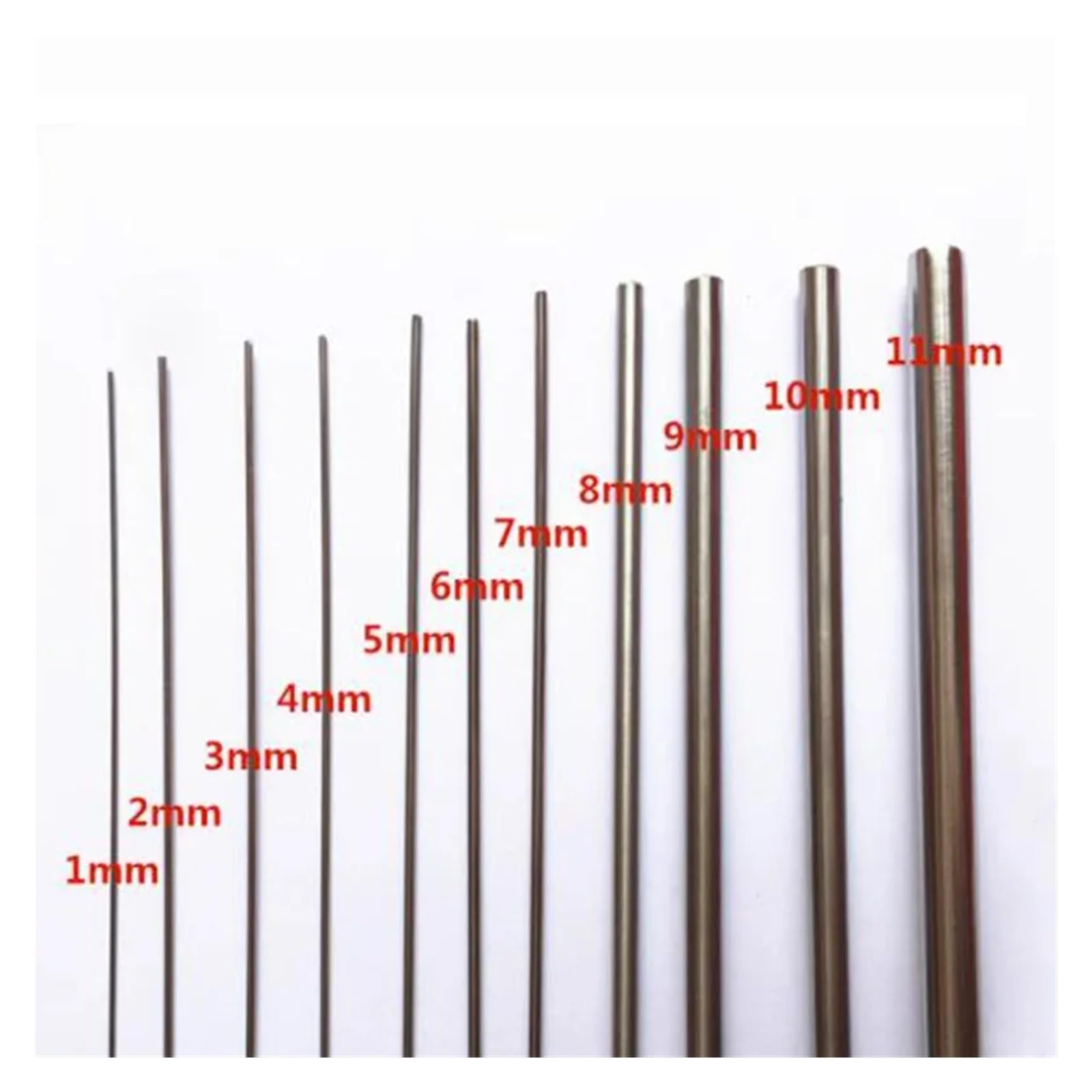 BAFAFA Barra tonda solida in acciaio inossidabile 304, barra tonda leggera, diametro 0,8-6,5 mm, asse ottico, barra dritta, lavorazione a taglio zero(Dia 0.8mm 20pcs)
