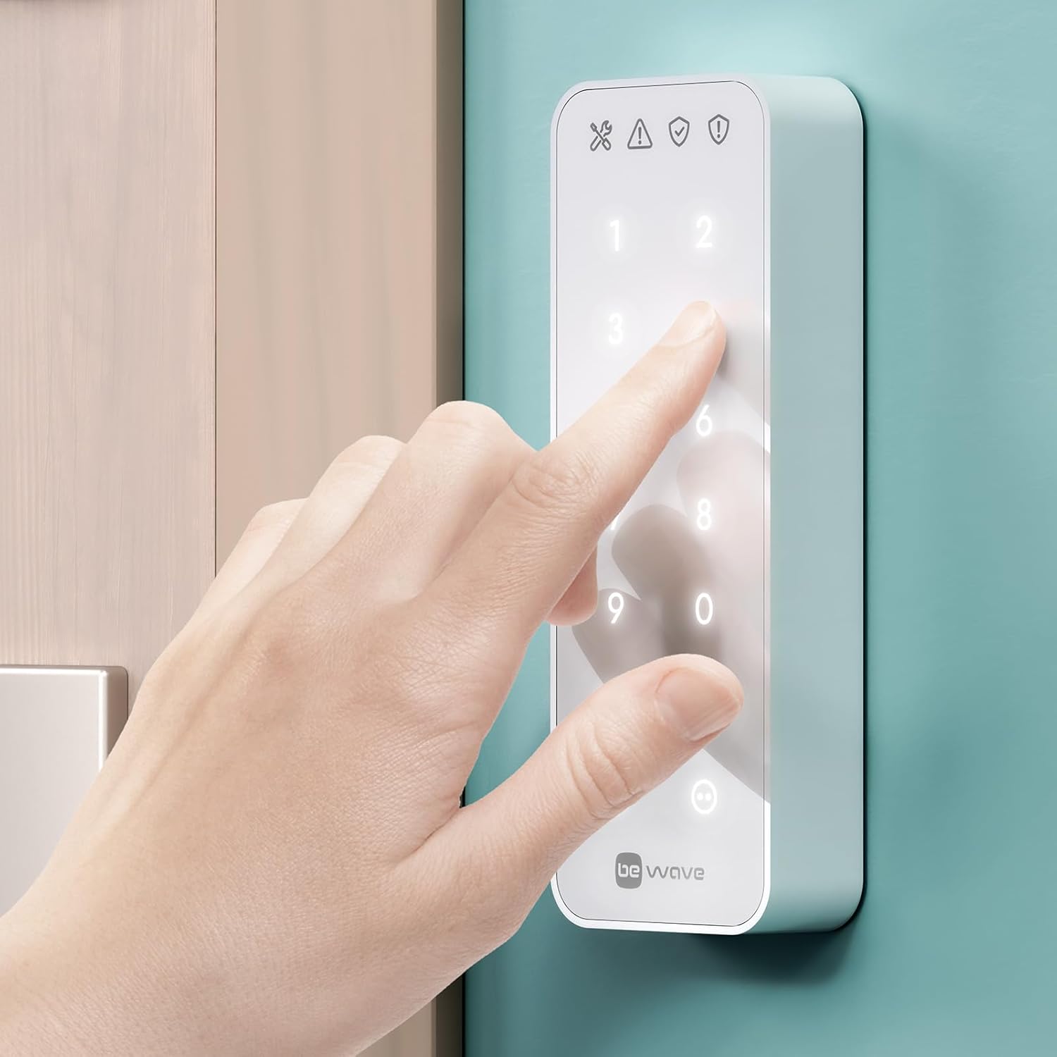 User interacting with Satel Smart Keypad