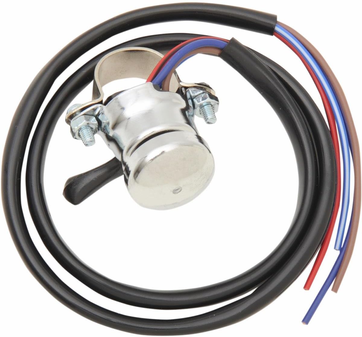 Emgo Lucas Replica Horn/Hi-Low Beam Switch - Black Wire Harness w/ 7/8in. Handlebar Clamp 4668733