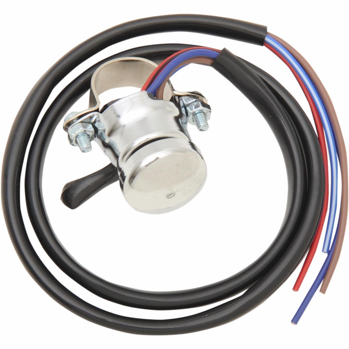 Emgo Lucas Replica Horn/Hi-Low Beam Switch - Black Wire Harness w/ 7/8in. Handlebar Clamp 4668733