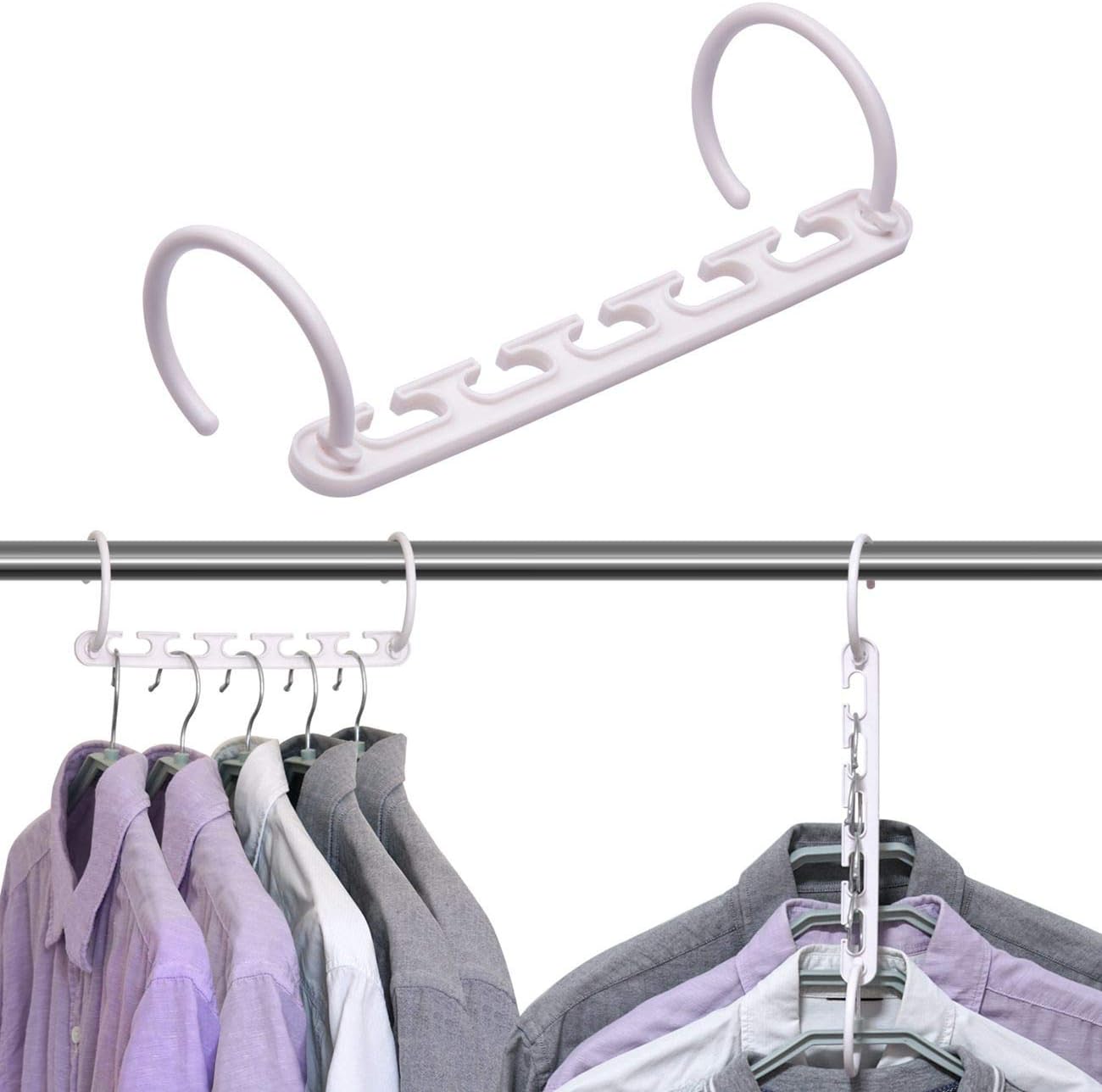 Moyeno 8 Pack Hangers Space Saving Hanger Space Saving Hangers Hanger Closet Space Saver Clothes Hangers Space Saving Multiple Clothes Hanger Holder Pants Hangers Space Saving