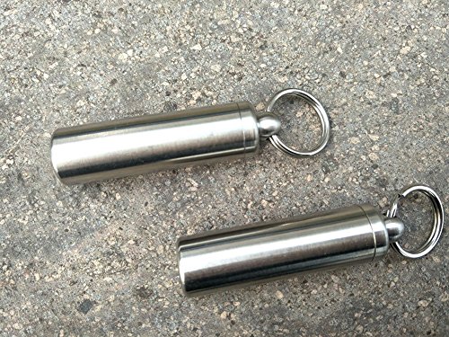Ekloen Stainless Steel Mini Waterproof Pill Case,Capsule Seal Case Holder Container For Outdoor Sports #TOP1