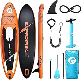 Exprotrek Stand Up Paddling Board, Inflatable SUP Board, Stand Up Paddle Board Set, 6 Inch Thick for All Difficulty