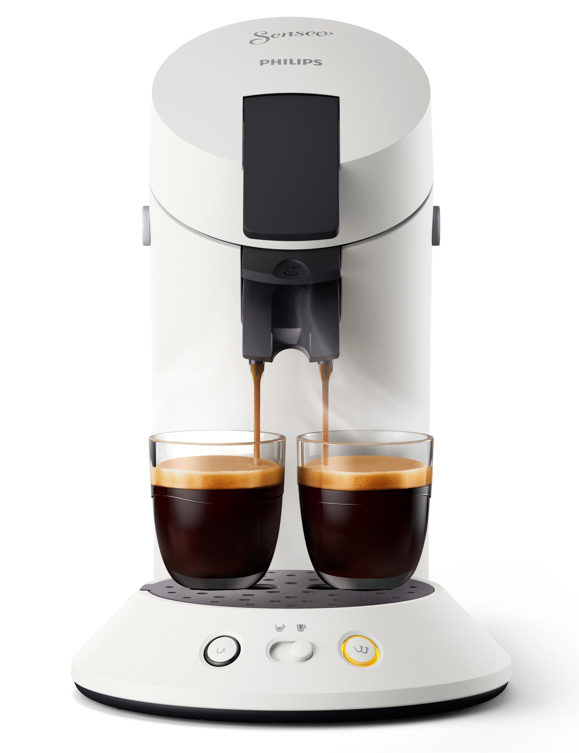 PHILIPS Senseo Original Plus Kaffeepadmaschine, Schwarz, 2 Spezialitäten | 1 oder 2 Tassen, Unter 1 Min Brühzeit, Coffee Boost, Crema Plus, 0,7 L (CSA210/10)