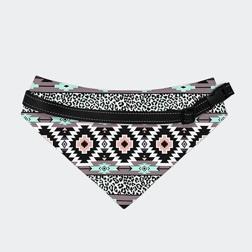 Miniatura 8 de Pañuelos para perros con hebilla ajustable para mascotas, diseño de nativos americanos, bufanda triangular lavable, tres tamaños
