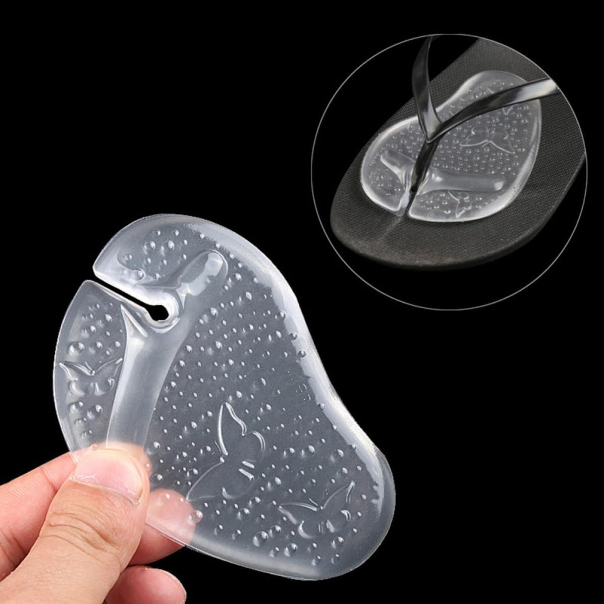 Gel Forefoot Pads Shock Absorption Support for Shoes, for Heels
