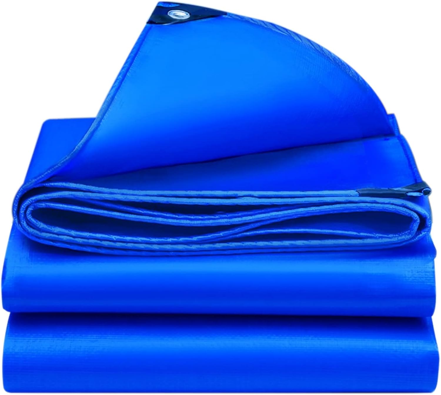 Blue Tarp Sheet Heavy Duty Waterproof Tarpaulin 4x4m 5x5m Ground Sheet with Grommets 3x5m Rainproof Canopy Tent for Camping Garden Furniture 450g/m² (Size:1.2x1.2m)