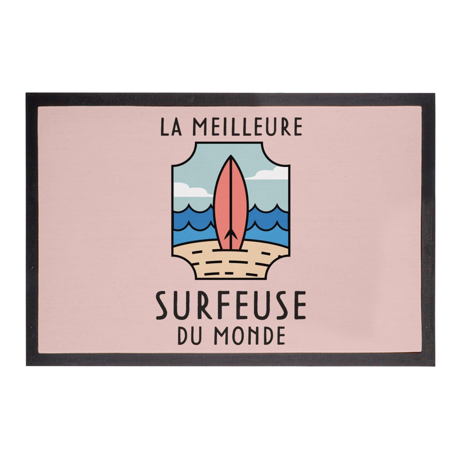 Paillasson rose de qualité supérieure pour décorer l'entrée des surfeuses