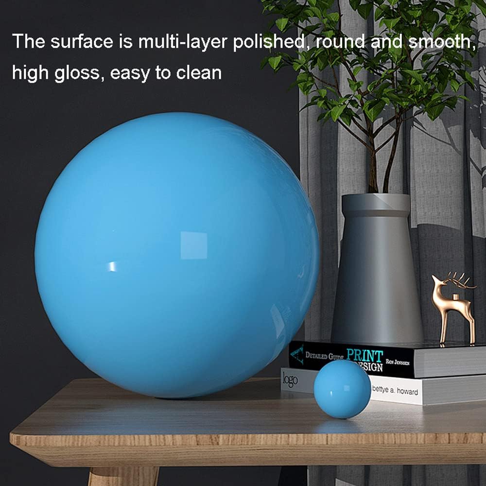DULAI Mirror Finish Garden Ball,Gazing Balls, Stainless Steel Sky Blue Gazing Ball,Seamless ​Gazing Globe Garden Decorations,Counter,Window Decoration Hollow Ball Ornaments (Color : Sky Blue) (Color