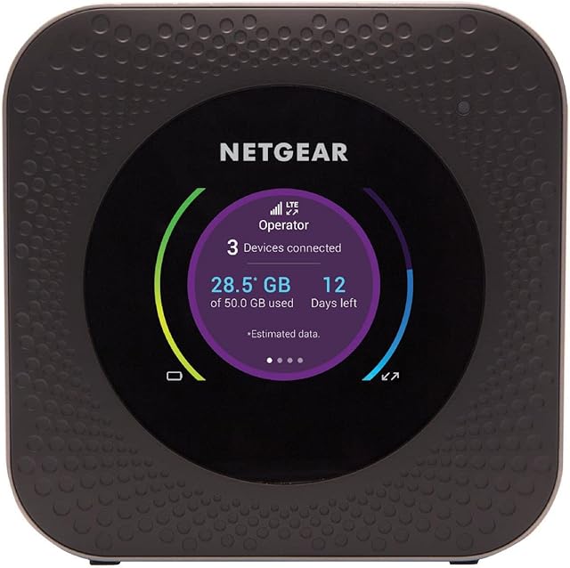 NETGEAR Mobilny router WiFi z kartą SIM Mobilny router M1 4G LTE prędkość pobierania do 1 GBit/s 20 urządzeń LTE kat.16 odblokowany dla każdej karty SIM Nighthawk MR1100