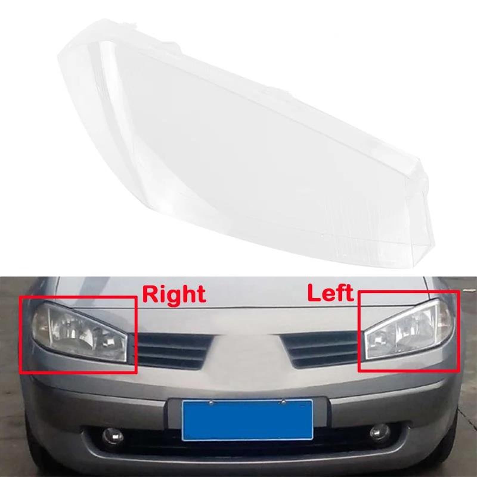 Faro Copertura in Vetro Le Migliori offerte Auto Faro Anteriore Testa Lampada Luce Lente Borsette Copertura per Megane 2006 Fari Luci Anteriori Faro Anteriore