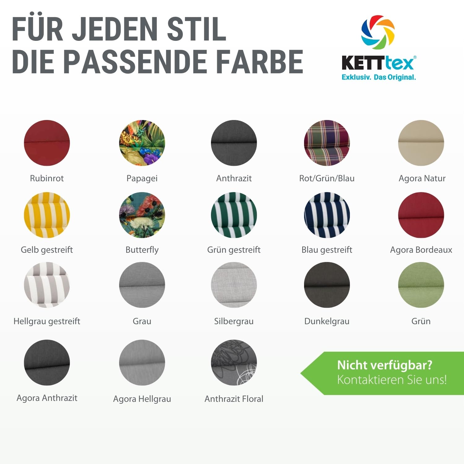 Auflage Rollliege rot-blau-grün kariert I Gartenliege Polster 200x65x9cm I hochwertige & pflegeleichte Liegenauflage I wetter- & formbeständige Liegen-Auflage I KTH3 Liegestuhlauflage