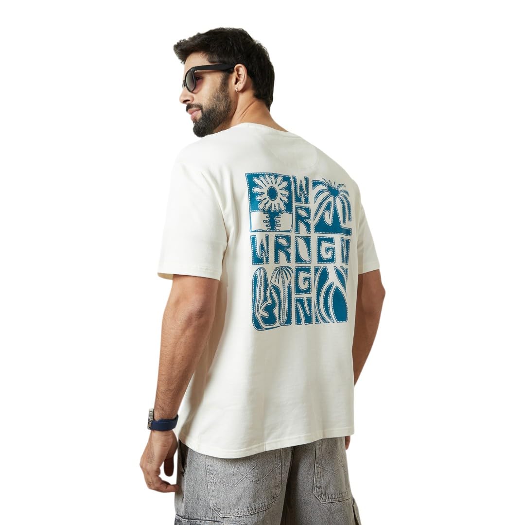 WROGN Men's 100% Cotton T-Shirt | Back Graphic Print | Oversized Fit - Review, Price and Buying Guide