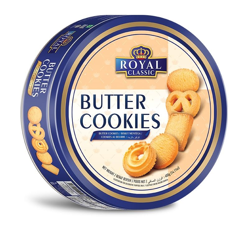 Royal Classic Danish Butter Cookies, Traditional European Style Biscuits, Blue Tin Container, 450g (From Denmark)-image-19