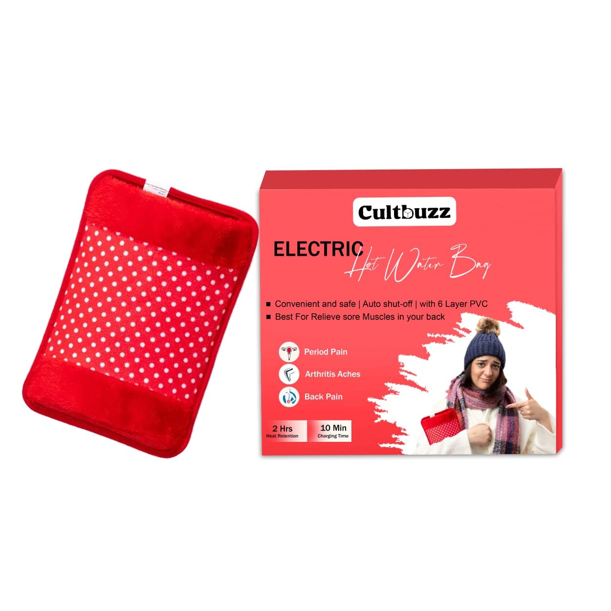 Cultbuzz heating hot water bags for pain relief, heating bag electric